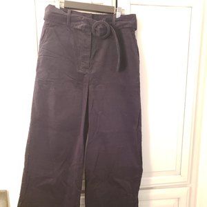 Black corduroy culottes